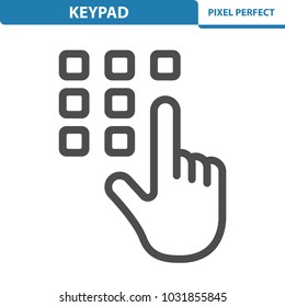Keypad Icon. Professional, pixel perfect icons optimized for both large and small resolutions. EPS 8 format. 12x size for preview.