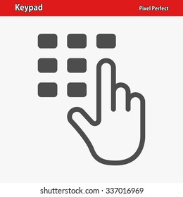 Keypad Icon. Professional, pixel perfect icon optimized for both large and small resolutions. EPS 8 format.