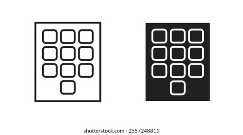 Keypad Icon set. vector illustration set