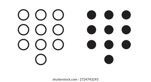 Ícone do teclado vetores simples em preto, adequado para projetos