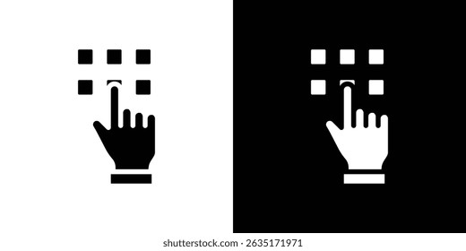 Keypad icon in solid flat trendy design style.
