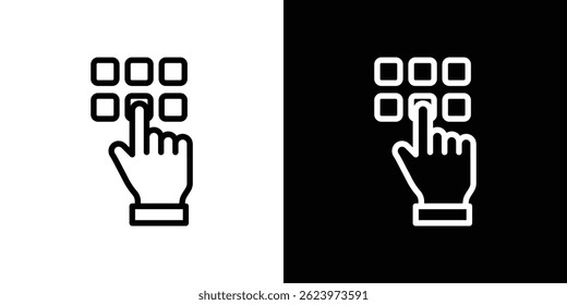 Keypad icon vector, illustration logo template in trendy style