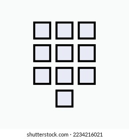 Keypad Icon within Line Art Style.