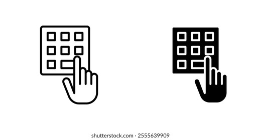 Keypad icons for app and websites.