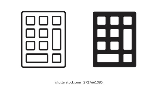Colección de iconos de teclado. Iconos planos lineales delgados y negros