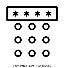 keypad line icon