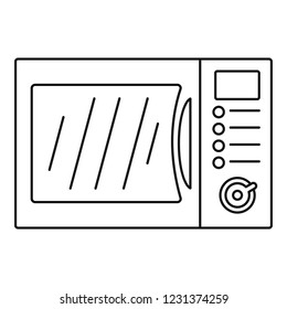 Keypad microwave icon. Outline keypad microwave vector icon for web design isolated on white background