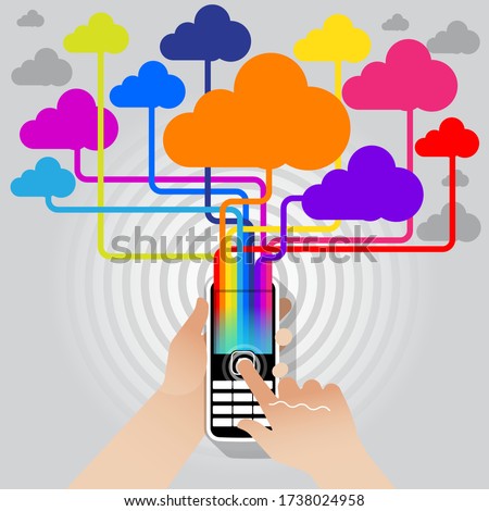 A keypad mobile phone streaming information and data to and from the WWW at Super Hi Speeds via a 5G network.