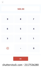 teclado de calculador de entradas de número de teclado