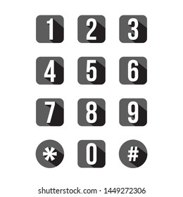 Keypad Number Icon Symbol Vector Stock Vector (Royalty Free) 1449272306 ...