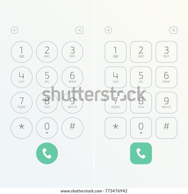 Keypad with numbers and letters for\
phone. User interface keypad for smartphone. Keyboard template in\
touchscreen device. Vector illustration EPS\
10.