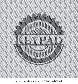 Keypad silver color emblem. Scales pattern. Vector Illustration. Detailed.