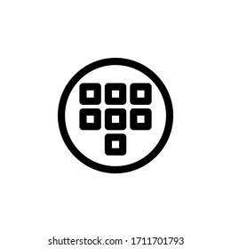 Keypad User Interface Outline Icon Logo Vector Illustration
