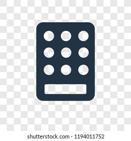 Keypad vector icon isolated on transparent background, Keypad transparency logo concept