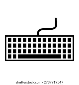 Keypad vector icon. PC keyboard Illustration sign. QWERTY keyboard symbol. Computer keyboard logo.
