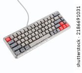 Keypad vector picture. Keyboard white background. Numpad picture. Cartoon keyboard. Vintage computer illustration. Retro keypad. Working stuff. Clipart for logo, greeting card and decoration.