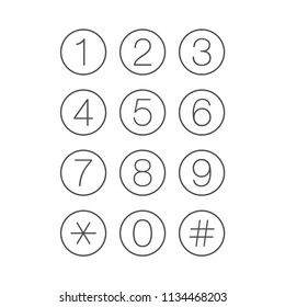 Keypads Number Touch Screen Phone Device Stock Vector (Royalty Free ...