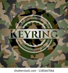 Keyring on camo pattern