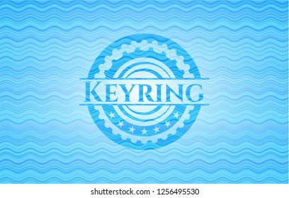 Keyring water concept emblem.