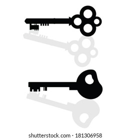 keys black vector illustration