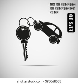 Keys with car shaped keyholders