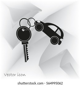 Keys with car shaped keyholders