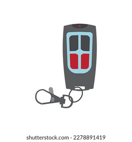 Сar keys. Charm of the alarm system on white background. Isolated vector illustration in flat style.