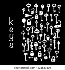 Keys collection, sketch for your design