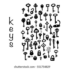 Keys collection, sketch for your design