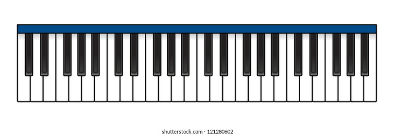 Keys from an electronic keyboard / digital piano.