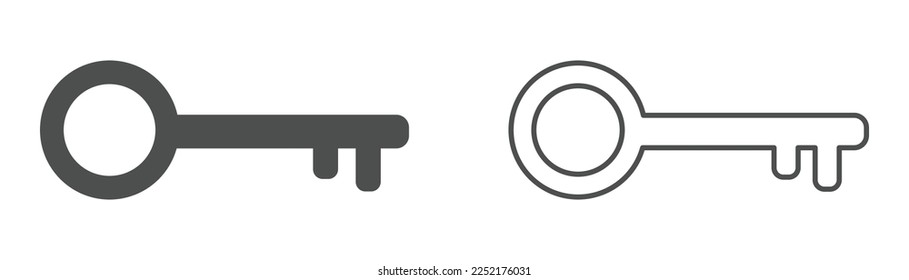 Keys graphic vector icons collection 