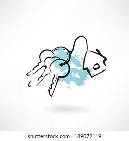 keys grunge icon