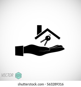 keys in hand icon 
