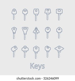 Keys from the house, apartments, lock, set