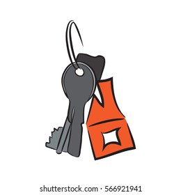 Keys to the house. Vector illustration