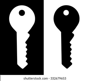 keys icon black and white vector