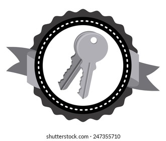 keys icon design, vector illustration eps10 graphic