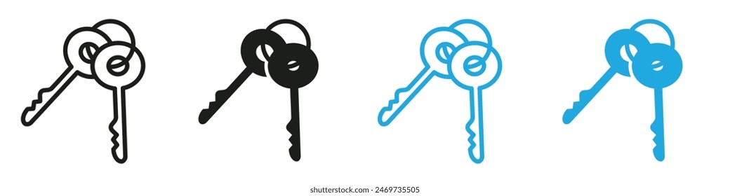 Marca de icono de teclas en estilo relleno