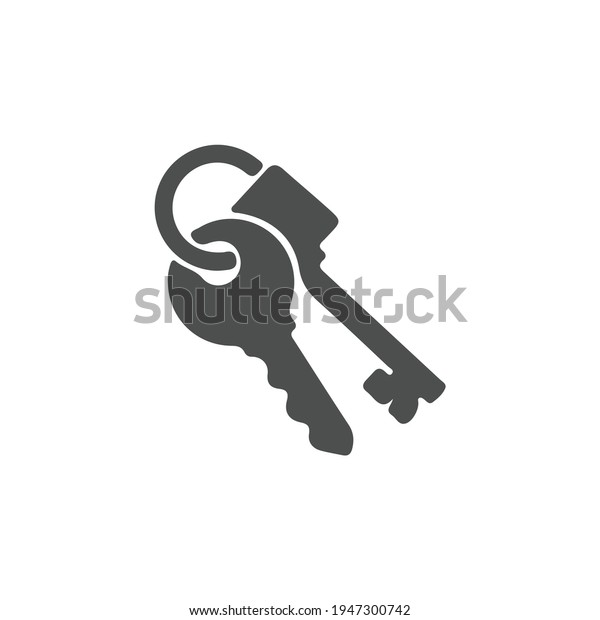 Keys Icon\
on White Background. Vector\
Illustration