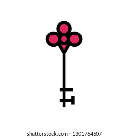 Keys icon, safe and protection sign - Linear fill vector icon