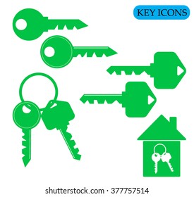Keys Icon set. Vector illustration