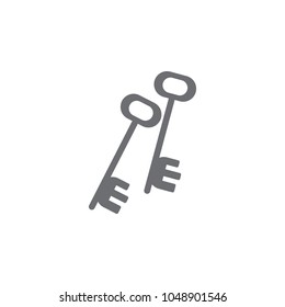 keys icon. Simple element illustration. keys symbol design template. Can be used for web and mobile on white background