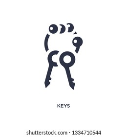 keys icon. Simple element illustration from kid and baby concept. keys editable symbol design on white background. Can be use for web and mobile.
