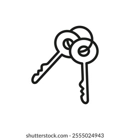 Keys icon Symbol mark in Outline style