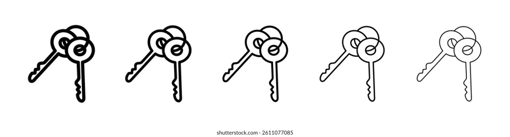 Keys icon Symbol mark in Outline style