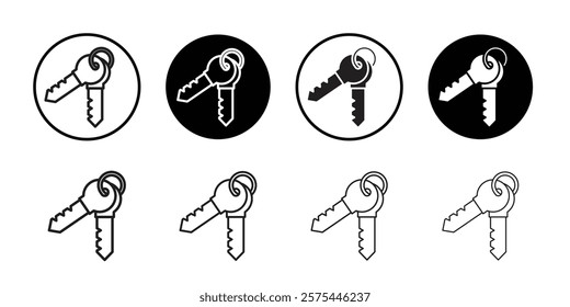 Keys icon Thin line art collection