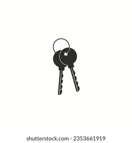 Keys Icon vector, flat design best Vector illustration