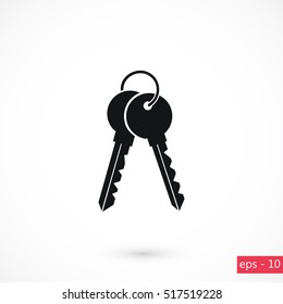Keys Icon vector, flat design best vector icon