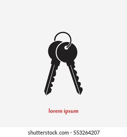 Keys Icon vector, flat design best vector icon