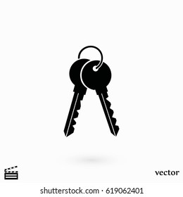 Keys Icon vector, flat design best vector icon